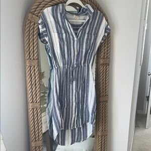 Striped Blue and White Dress